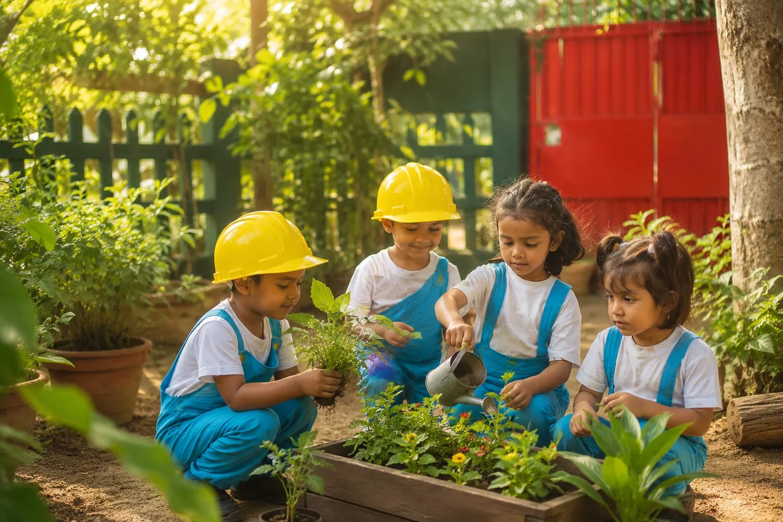 The MIMS garden and outdoor learning space.